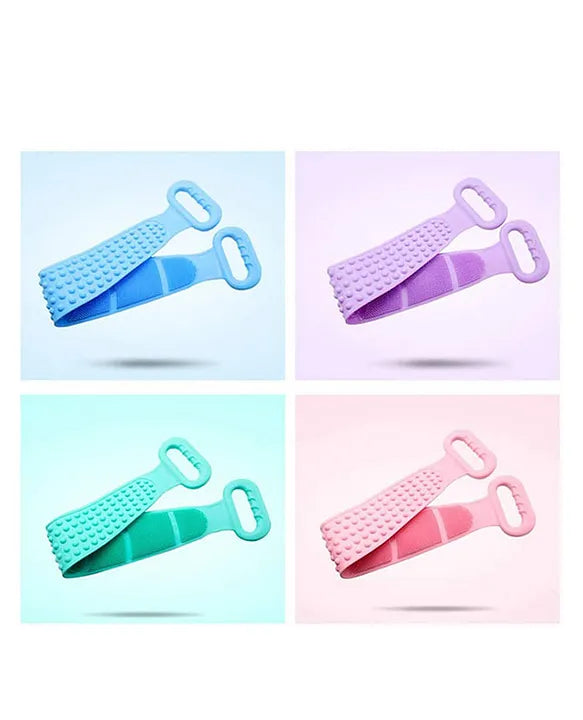 Silicone Back Scrubber with Handles – Exfoliating Body Brush for Shower
